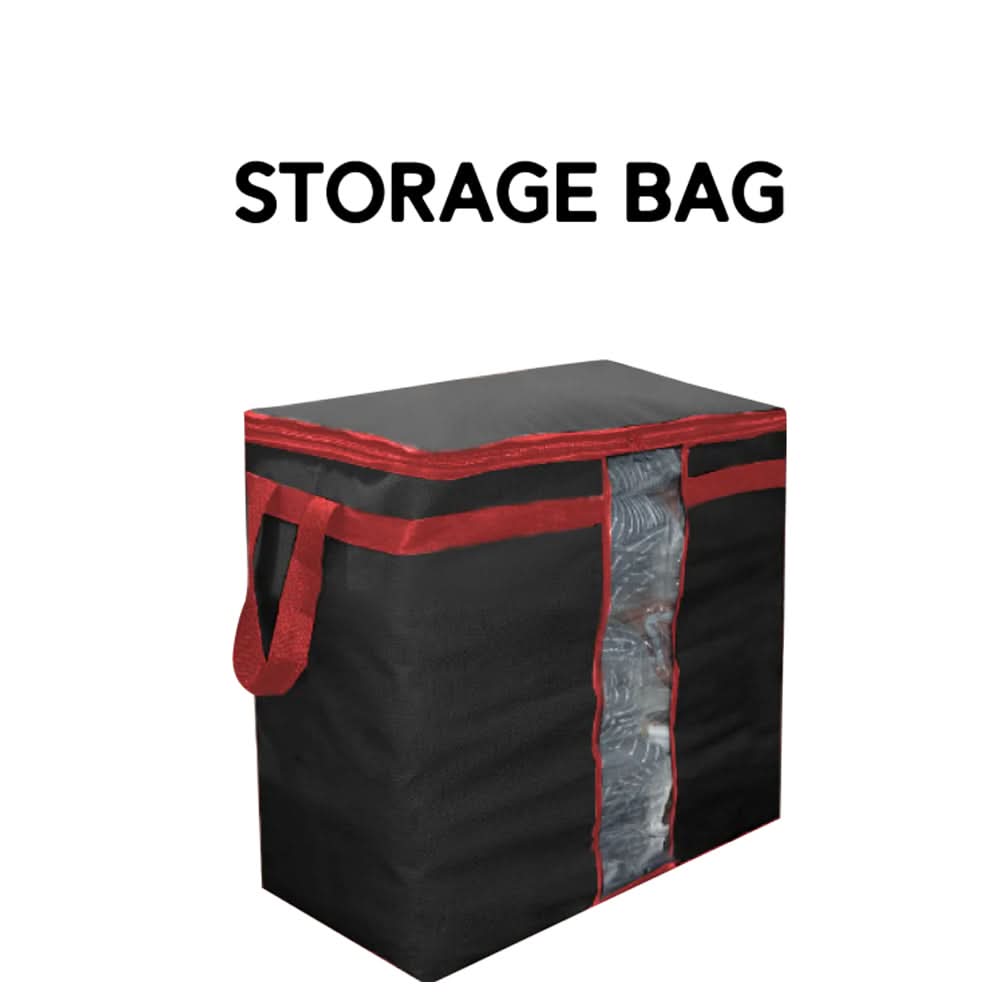 Non Woven Multipurpose Storage Bag (20-25Kg) - Black, Wardrobe Organizer, Chase Value, Chase Value