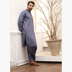 Eminent Men's Stitched Kurta Shalwar Suit - Mid Blue, Men's Shalwar Kameez, Eminent, Chase Value