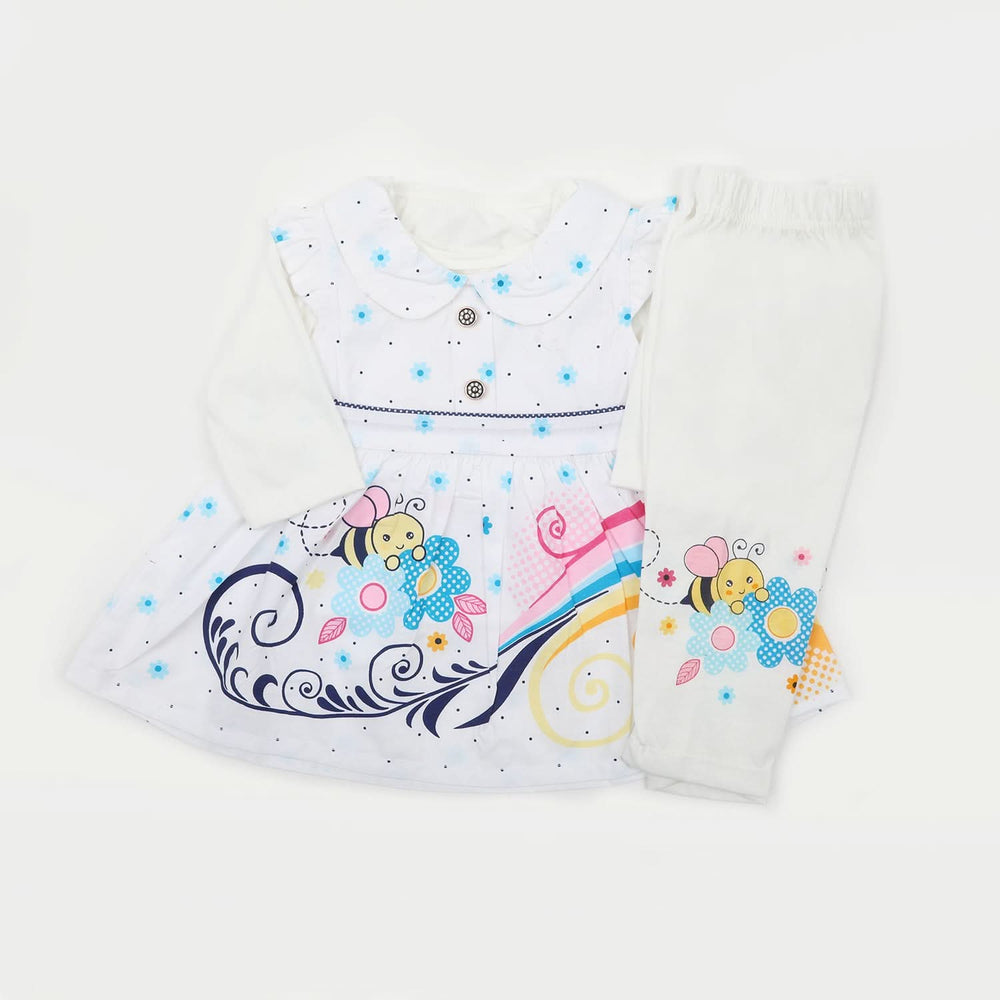 Newborn Girls Full Sleeves Suit - Blue, Newborn Girls Sets & Suits, Chase Value, Chase Value