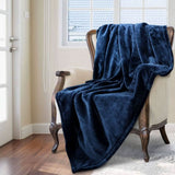 Mansion Solid Flannel Single Compact Throw - Blue, Blanket, Chase Value, Chase Value