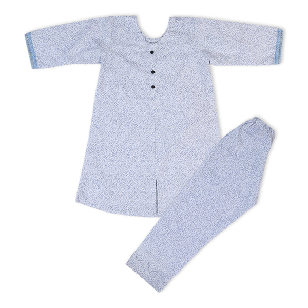 Girls Cotton 2Pcs Shalwar Suit - Blue