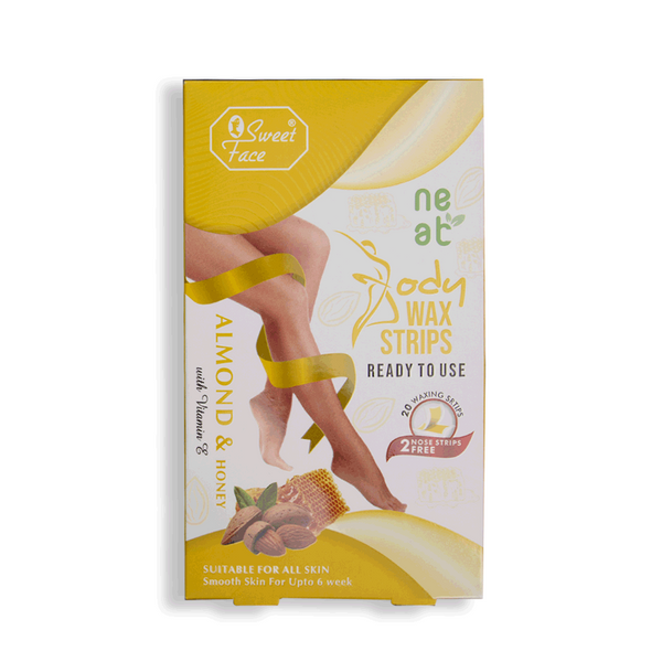 Sweet Face Body Wax Strips Almond & Honey For All Skin, Hair Removal, Sweet Face, Chase Value