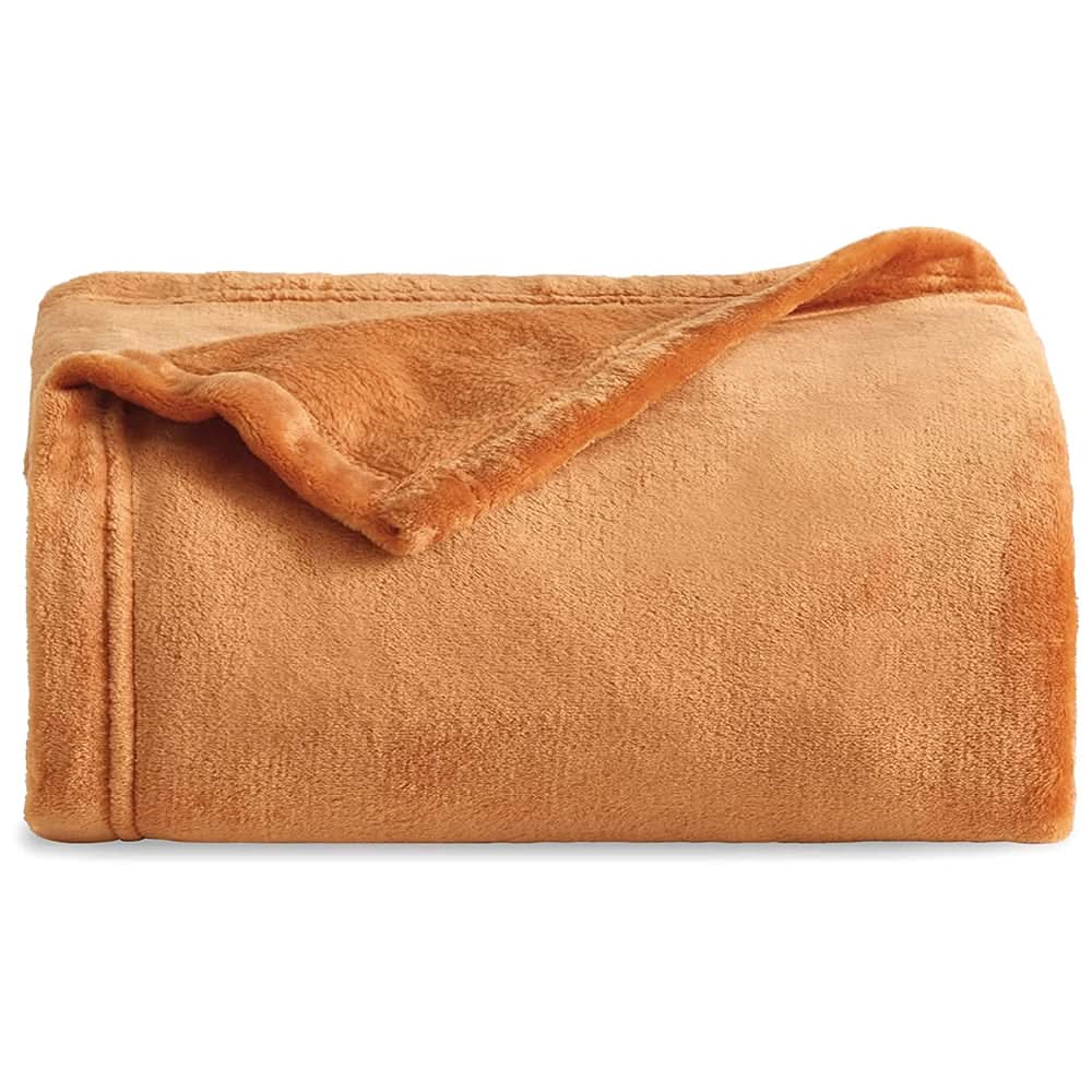 Mansion Solid Flannel Single Compact Throw - Brown, Blanket, Chase Value, Chase Value