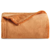 Mansion Solid Flannel Single Compact Throw - Brown, Blanket, Chase Value, Chase Value