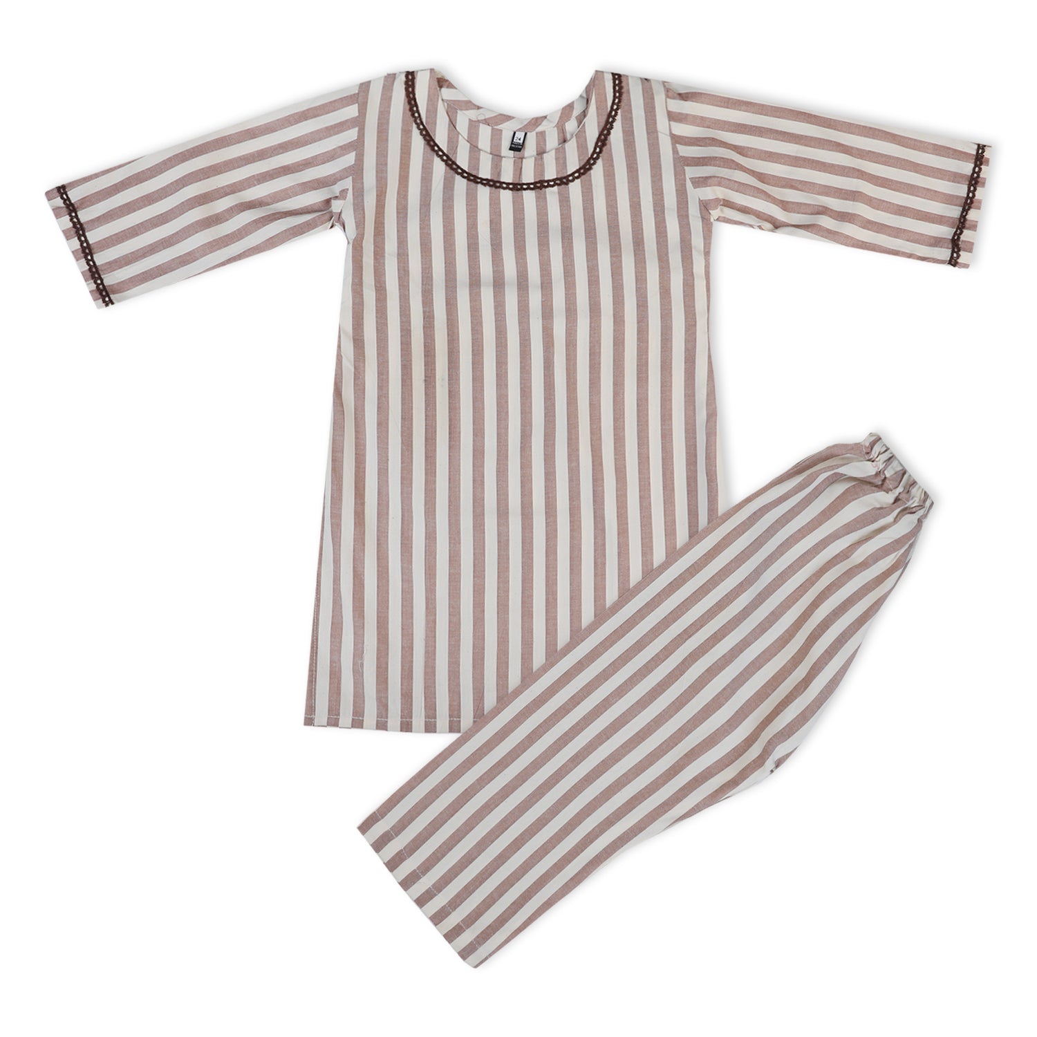 Girls Cotton 2Pcs Shalwar Suit - Brown, Girls Shalwar Kameez, Chase Value, Chase Value