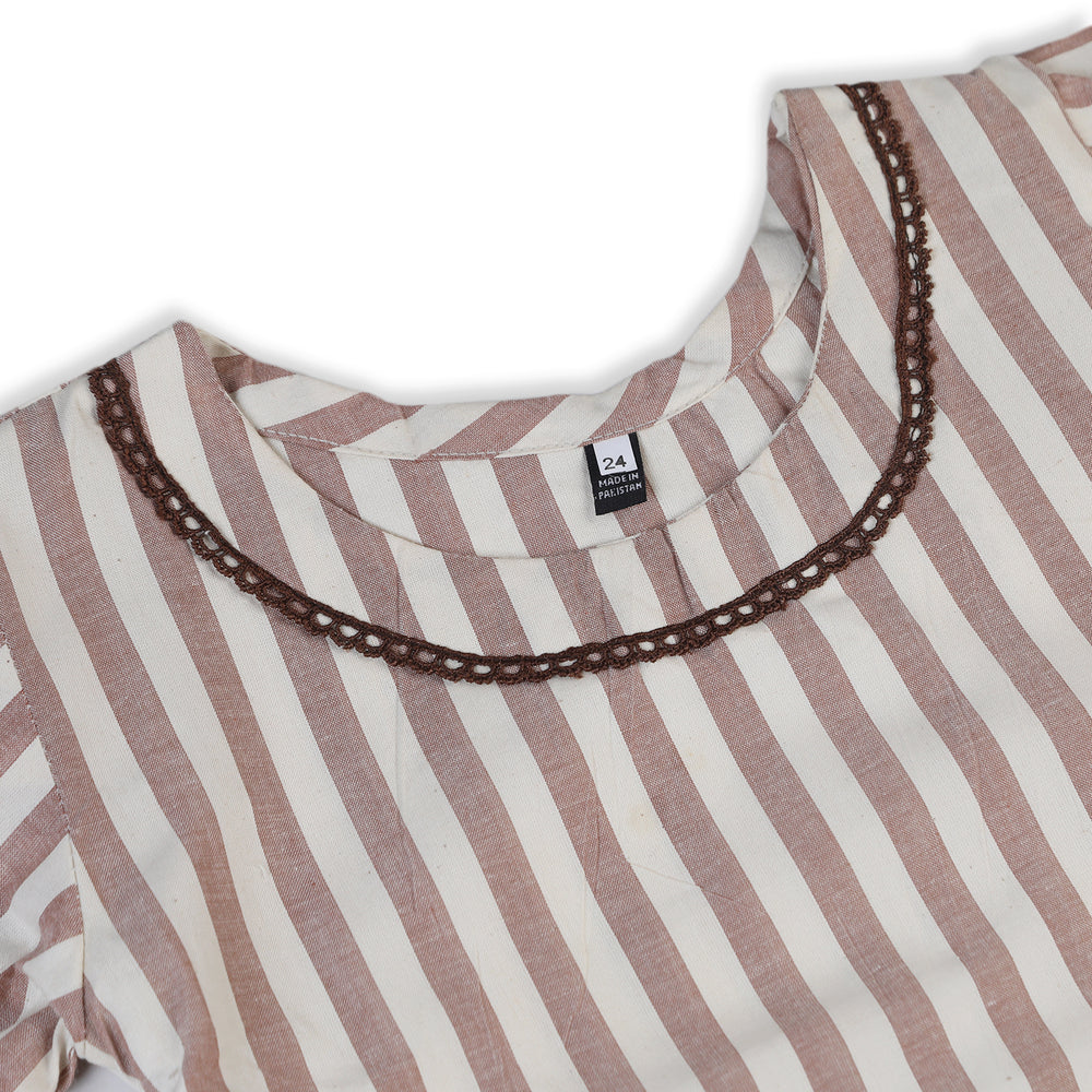 Girls Cotton 2Pcs Shalwar Suit - Brown, Girls Shalwar Kameez, Chase Value, Chase Value