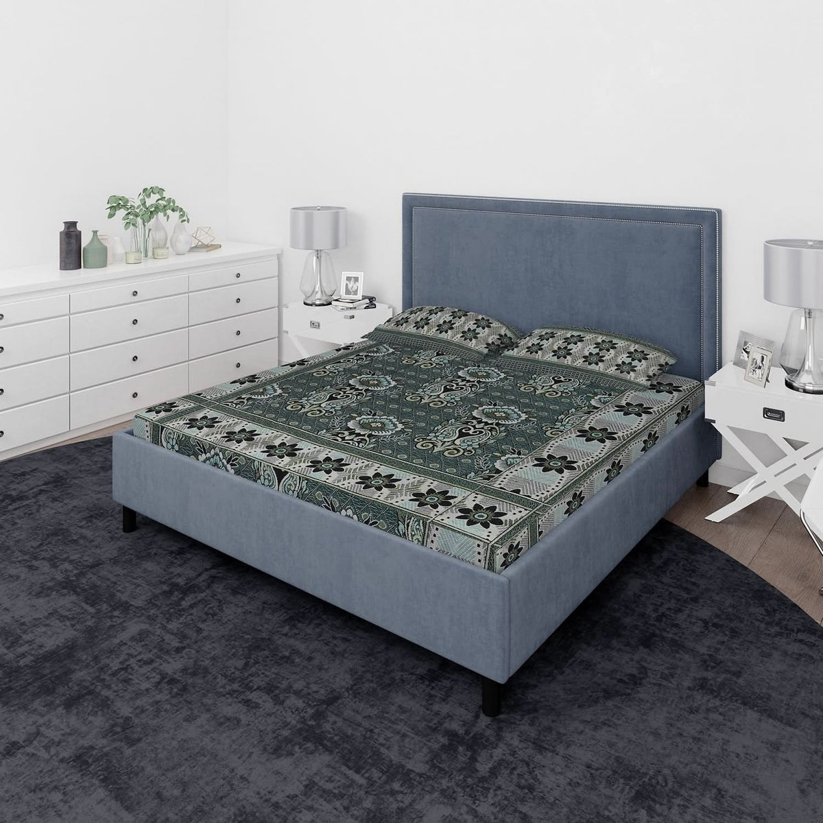 Valuable Gultex Double Bed Sheet - C, Double Size Bed Sheet, Chase Value, Chase Value