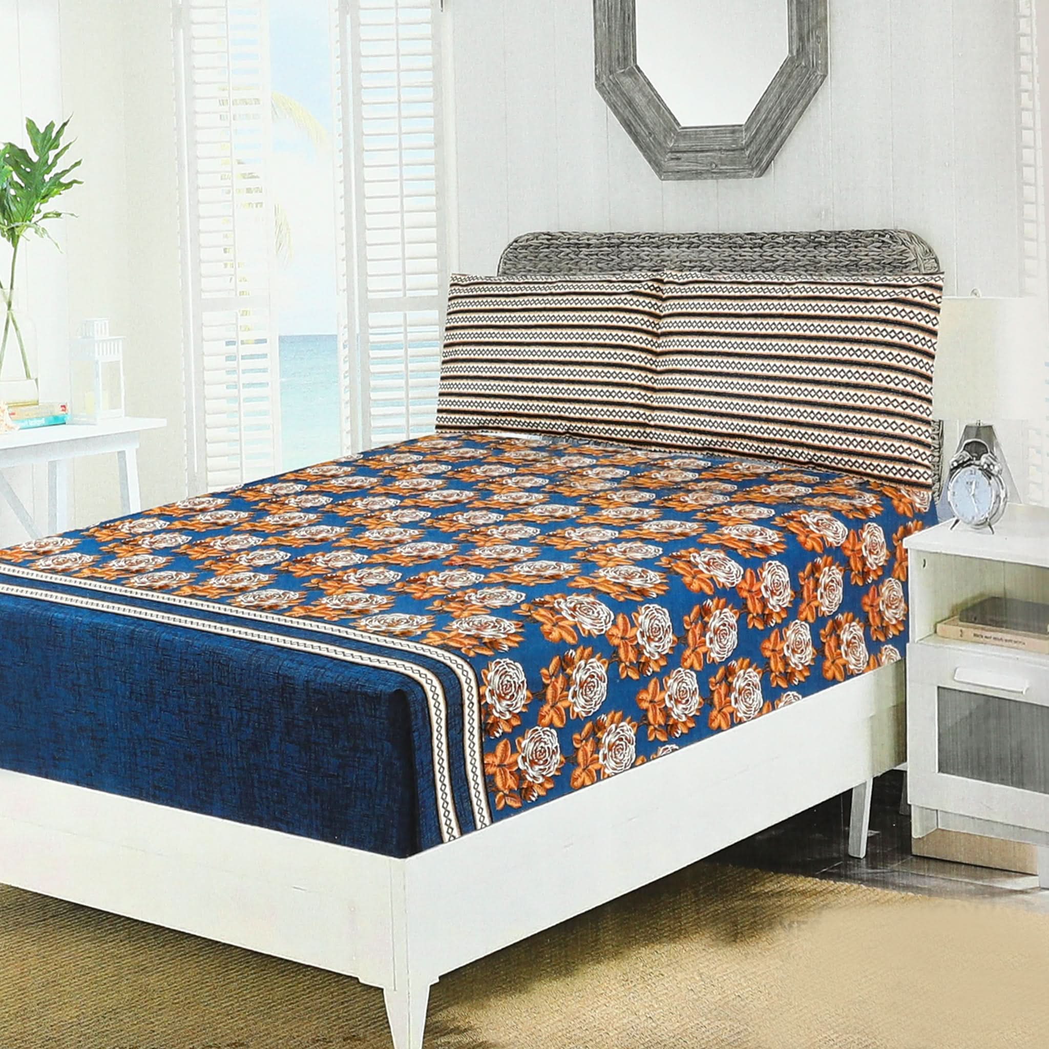 Valuable Fitted Sheet with 2 Pillows, Single Size Bed Sheet, Chase Value, Chase Value