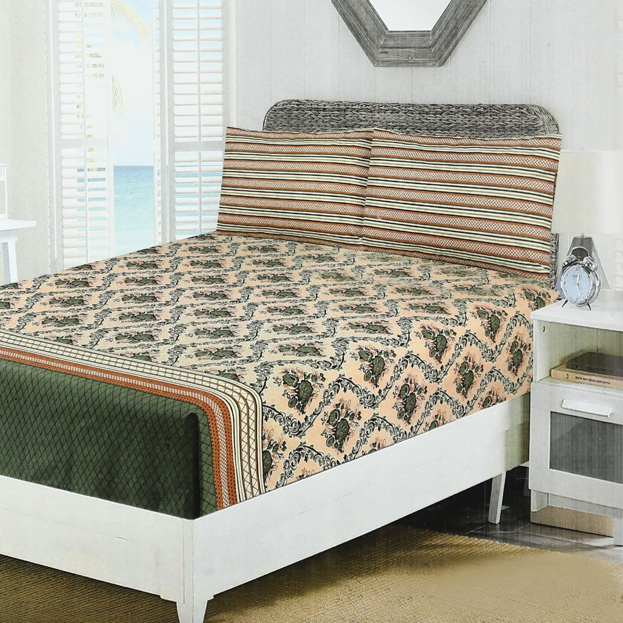 Valuable Fitted Sheet with 2 Pillows, Single Size Bed Sheet, Chase Value, Chase Value