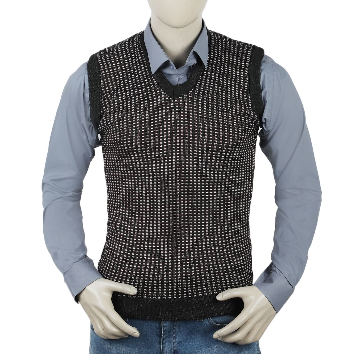 Men's Sleeveless Sweater  - Black, Men's Sweater & Sweat Shirts, Chase Value, Chase Value
