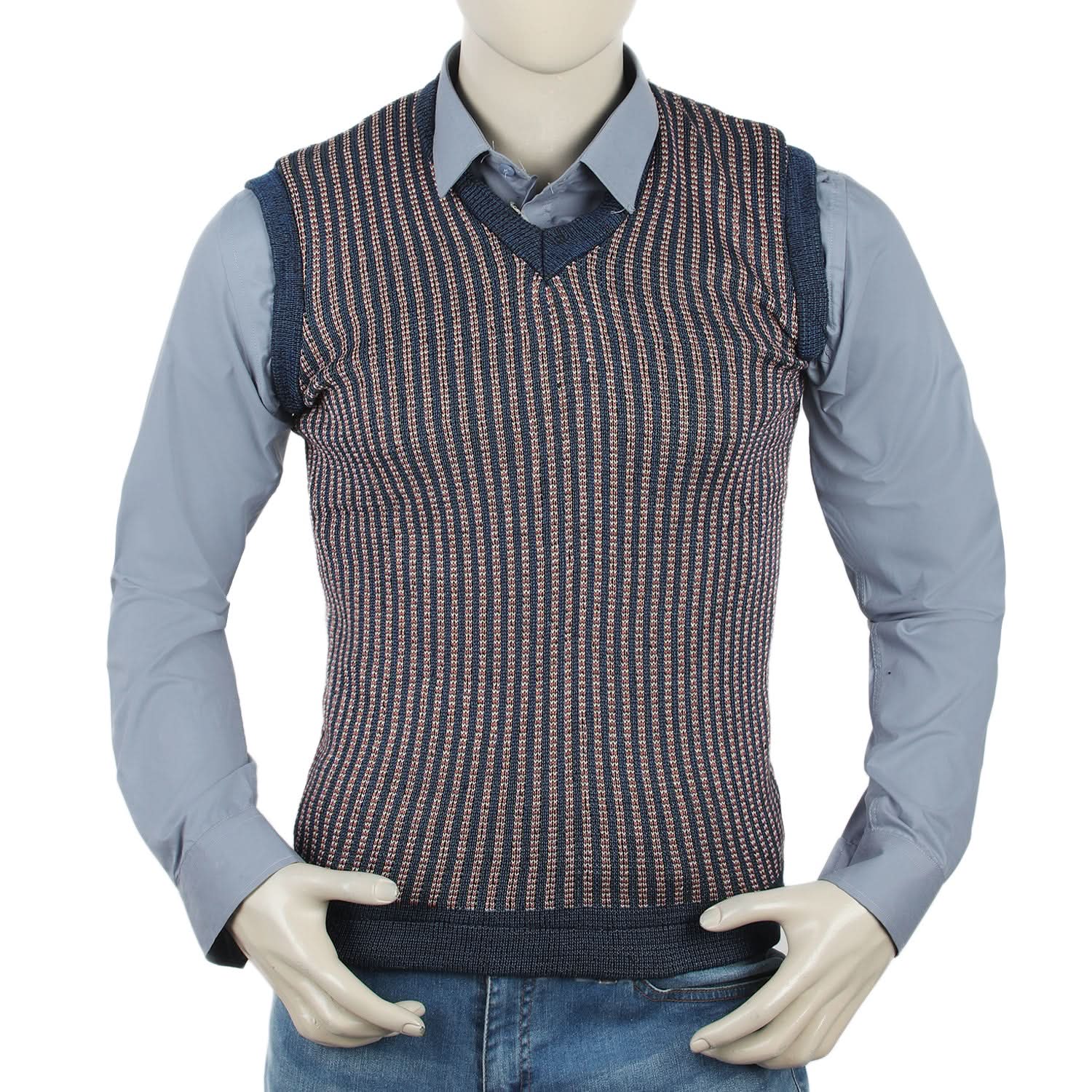 Men's Sleeveless Sweater  - Blue, Men's Sweater & Sweat Shirts, Chase Value, Chase Value