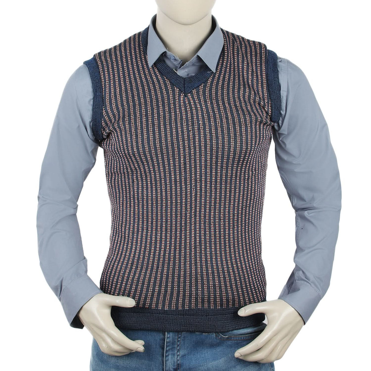 Men's Sleeveless Sweater  - Blue, Men's Sweater & Sweat Shirts, Chase Value, Chase Value