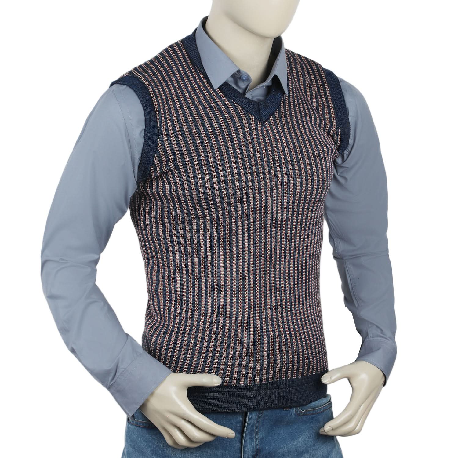 Men's Sleeveless Sweater  - Blue, Men's Sweater & Sweat Shirts, Chase Value, Chase Value