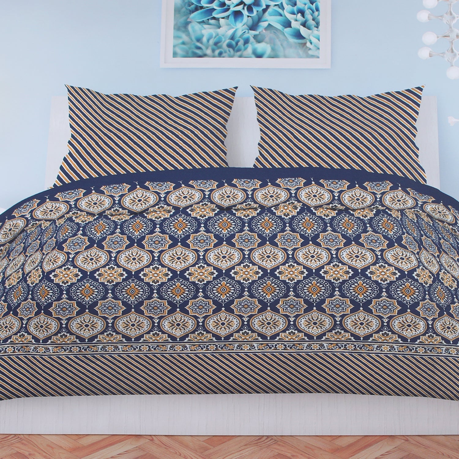 Printed King Bed Sheet - Multi Color, King Size Bed Sheet, Chase Value, Chase Value