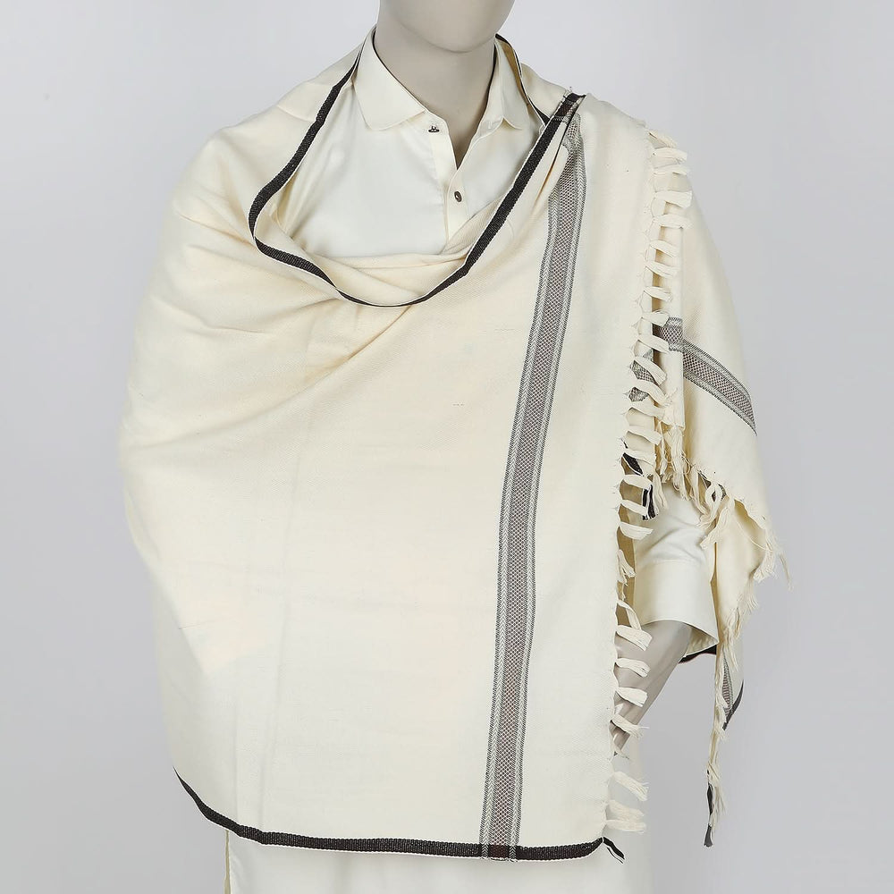 Men's Shawl - Cream, Men's Shawls & Mufflers, Chase Value, Chase Value