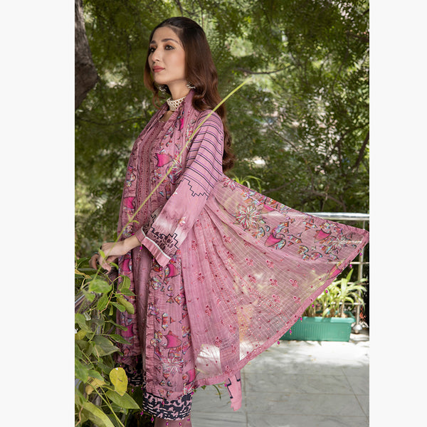 Schick Jaal Series Heavy Embroidered Unstitched 3Pcs Suit - 4