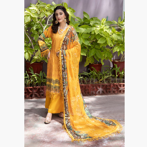 Schick Jaal Series Heavy Embroidered Unstitched 3Pcs Suit - 5