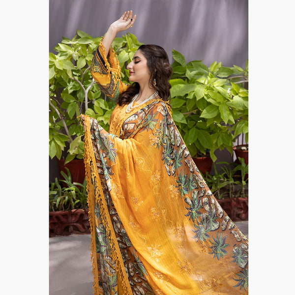 Schick Jaal Series Heavy Embroidered Unstitched 3Pcs Suit - 5