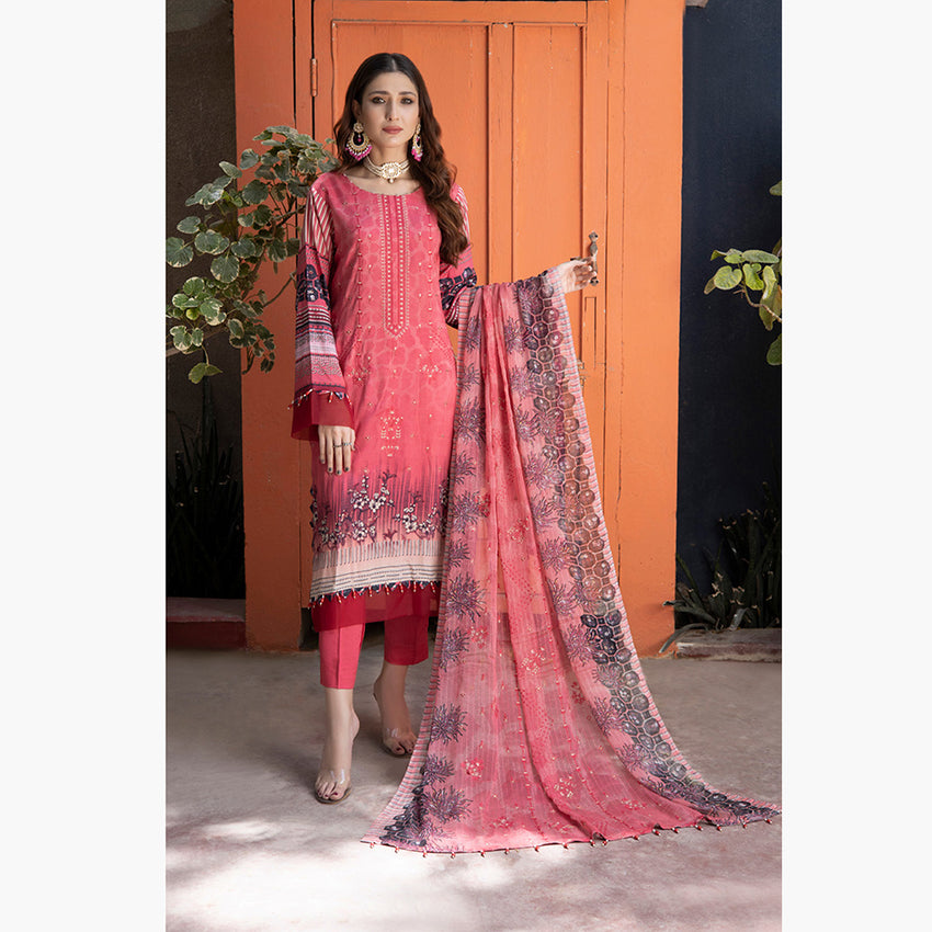 Schick Jaal Series Heavy Embroidered Unstitched 3Pcs Suit - 7, Women, 3Pcs Shalwar Suit, MI Creation, Chase Value