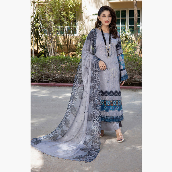 Schick Jaal Series Heavy Embroidered Unstitched 3Pcs Suit - 8