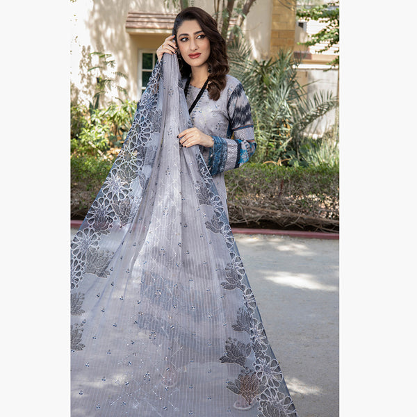Schick Jaal Series Heavy Embroidered Unstitched 3Pcs Suit - 8