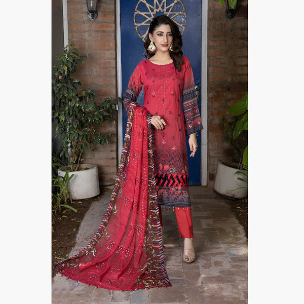 Schick Jaal Series Heavy Embroidered Unstitched 3Pcs Suit - 9