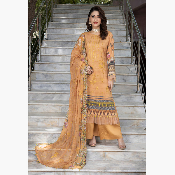 Schick Jaal Series Heavy Embroidered Unstitched 3Pcs Suit - 10