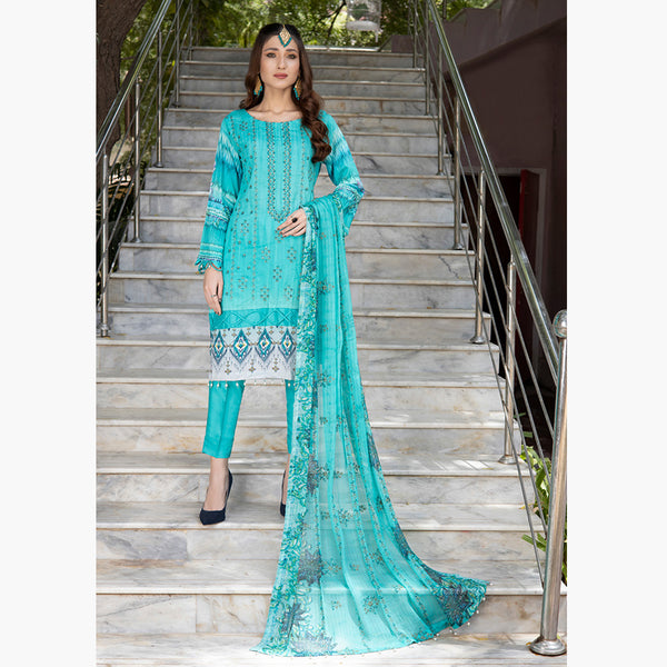 Schick Jaal Series Heavy Embroidered Unstitched 3Pcs Suit - 1