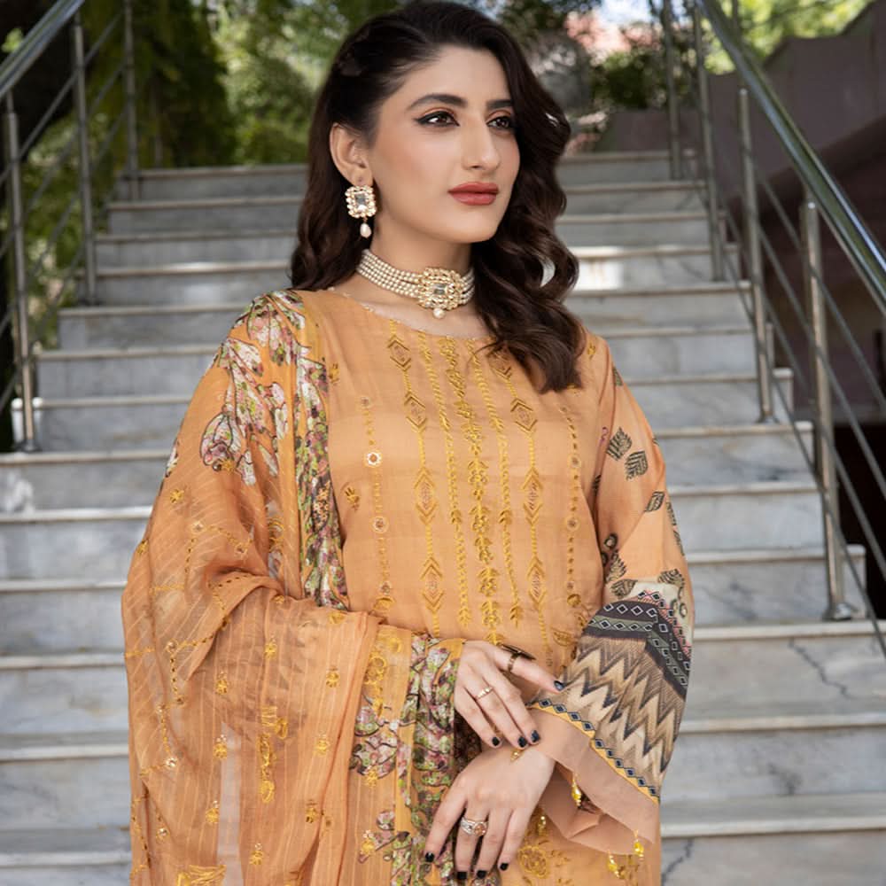 Schick Jaal Series Heavy Embroidered Unstitched 3Pcs Suit - 10, Women, 3Pcs Shalwar Suit, MI Creation, Chase Value