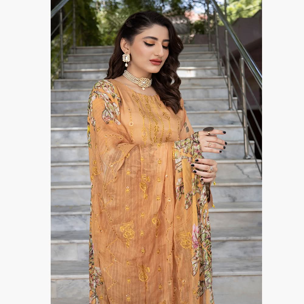 Schick Jaal Series Heavy Embroidered Unstitched 3Pcs Suit - 10, Women, 3Pcs Shalwar Suit, MI Creation, Chase Value