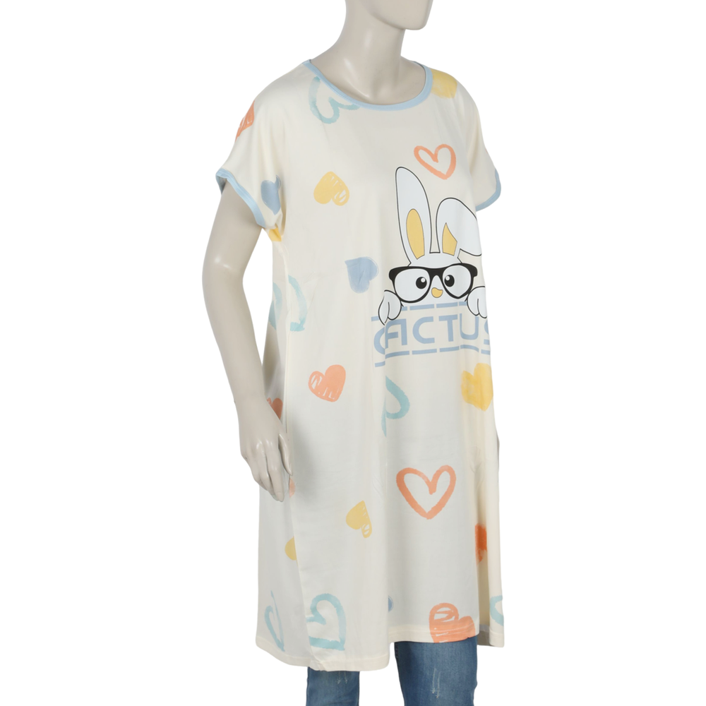 Women's Nighty T-Shirt - Fawn, Women Night Suit, Chase Value, Chase Value