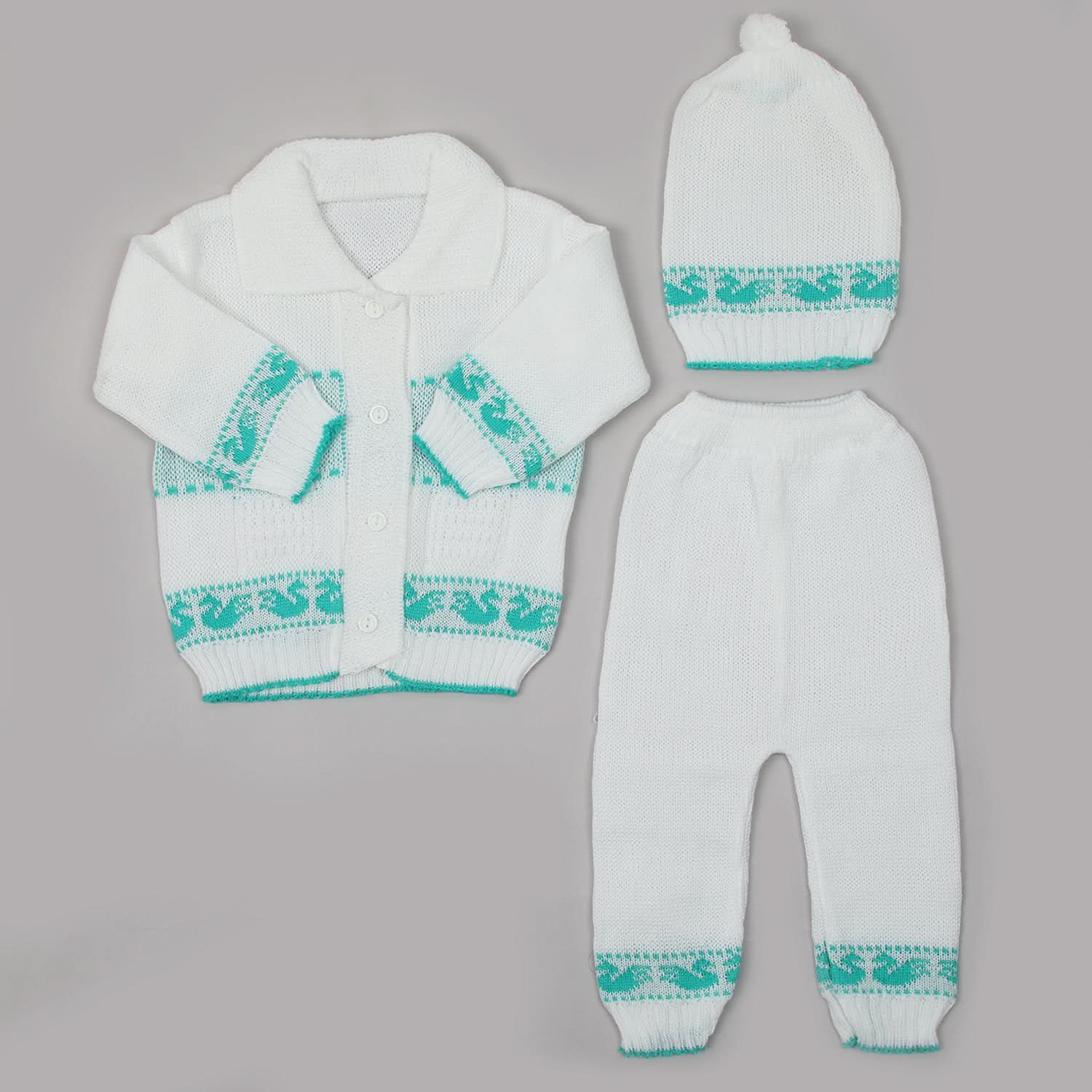 Newborn Boys Full Sleeves Suit - Green, Newborn Boys Sets & Suits, Chase Value, Chase Value