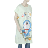 Women's Nighty T-Shirt - Light Green, Women Night Suit, Chase Value, Chase Value