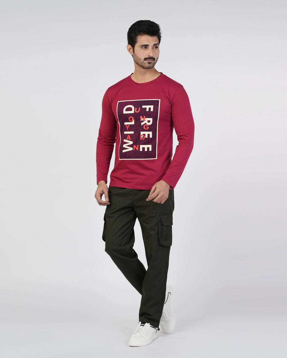 Men’s Printed Full Sleeves T-Shirt, Men's T-Shirts & Polos, Chase Value, Chase Value