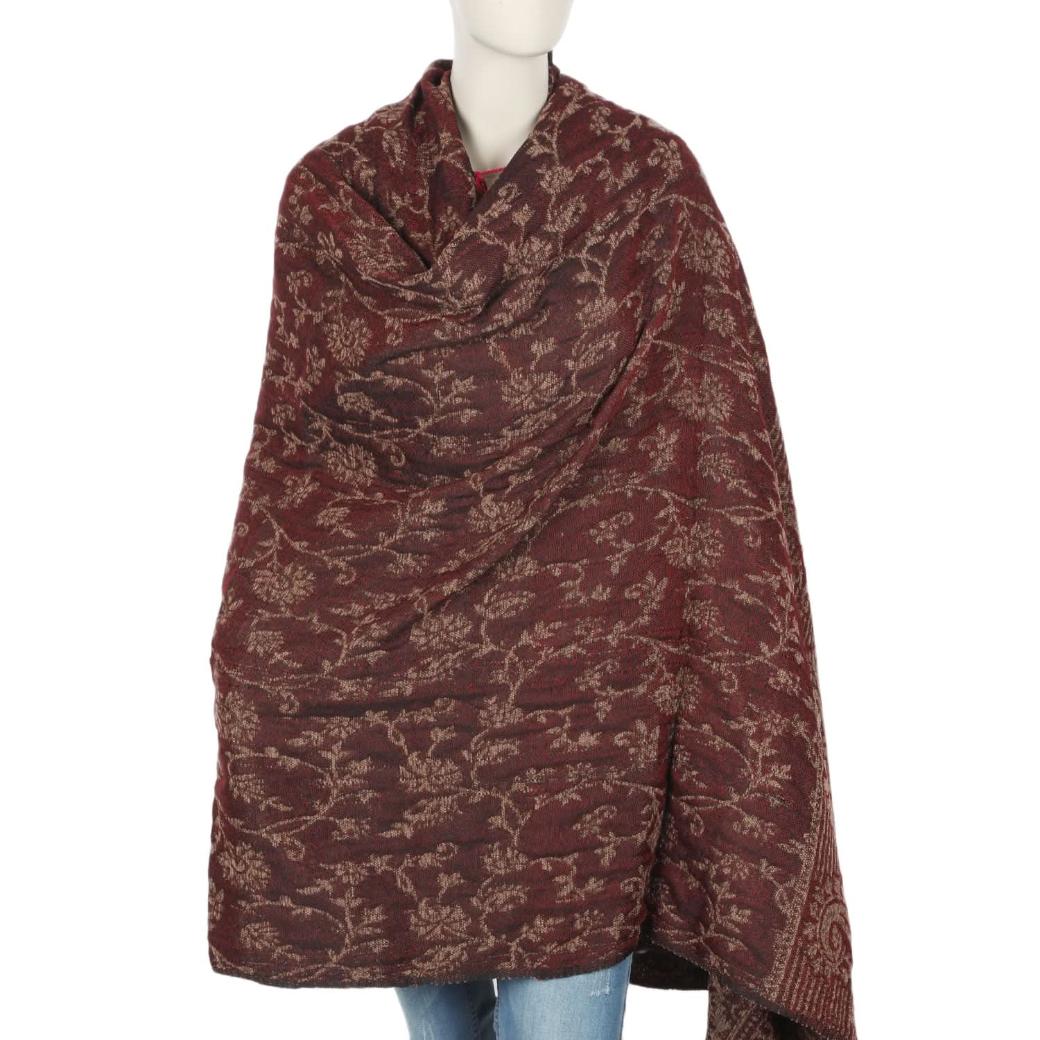 Women's Shawl - Maroon, Women Shawls & Scarves, Chase Value, Chase Value