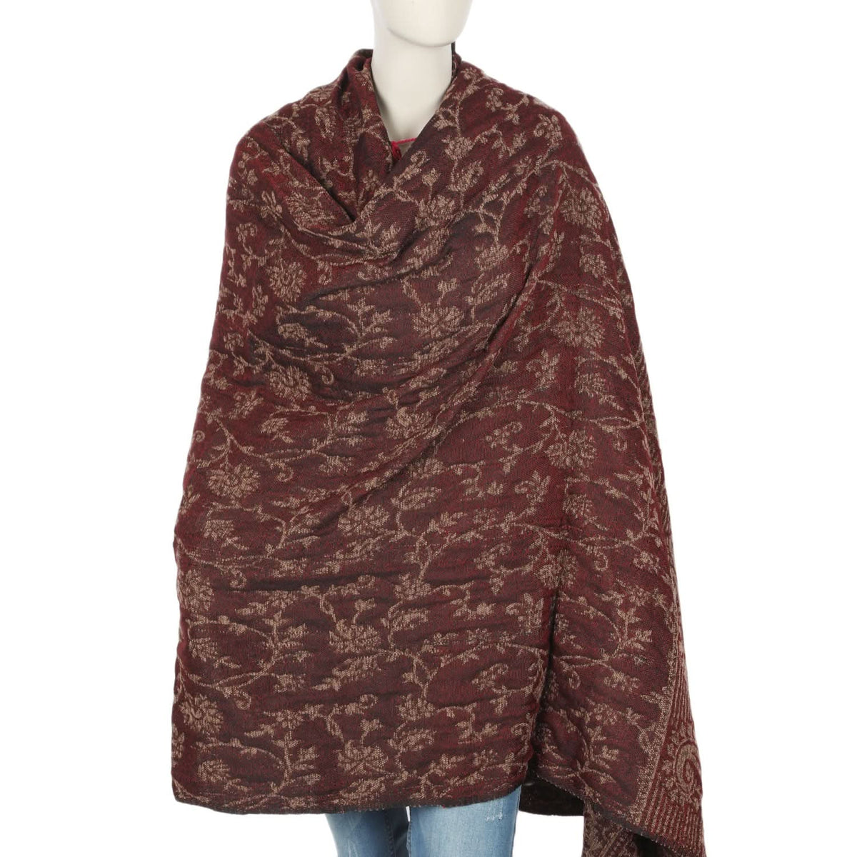Women's Shawl - Maroon, Women Shawls & Scarves, Chase Value, Chase Value