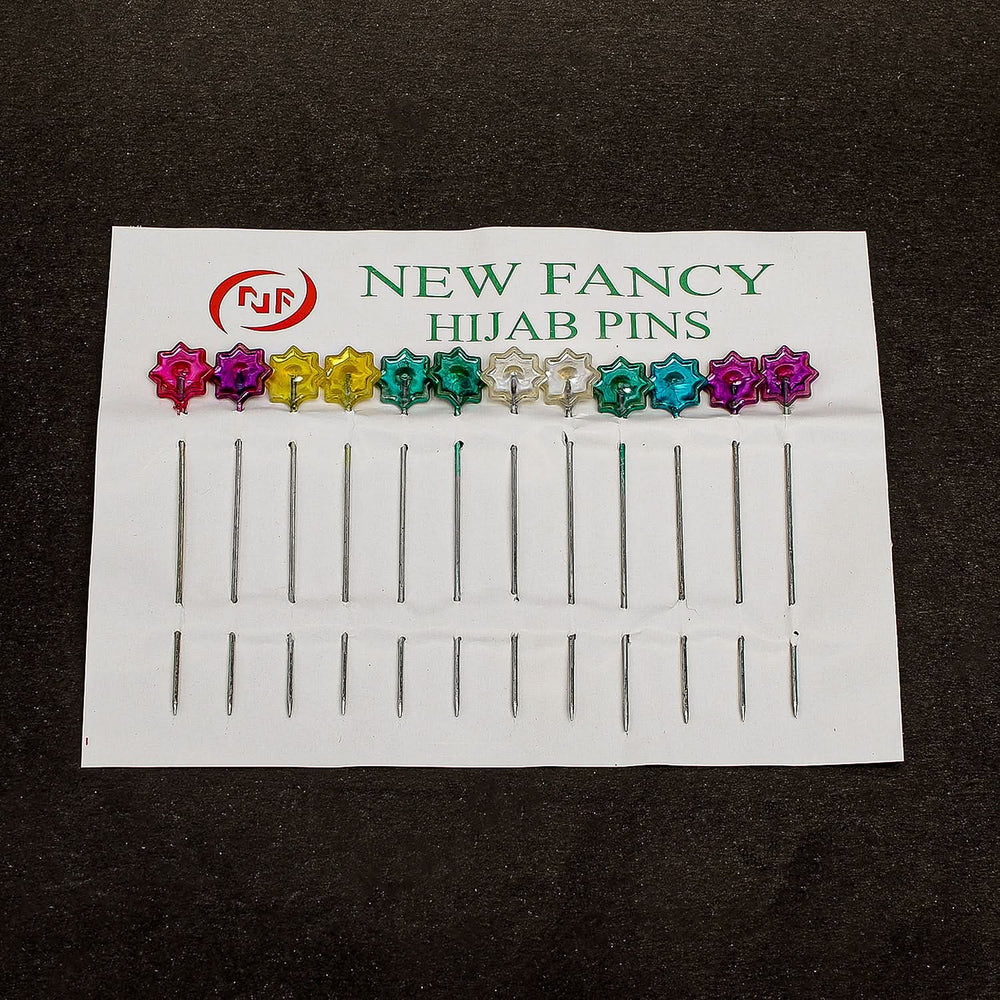 Scarf Pin Card Pack Of 12 - Multi Color, Women Scarf Pins & Brooches, Chase Value, Chase Value