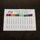 Scarf Pin Card Pack Of 12 - Multi Color, Women Scarf Pins & Brooches, Chase Value, Chase Value