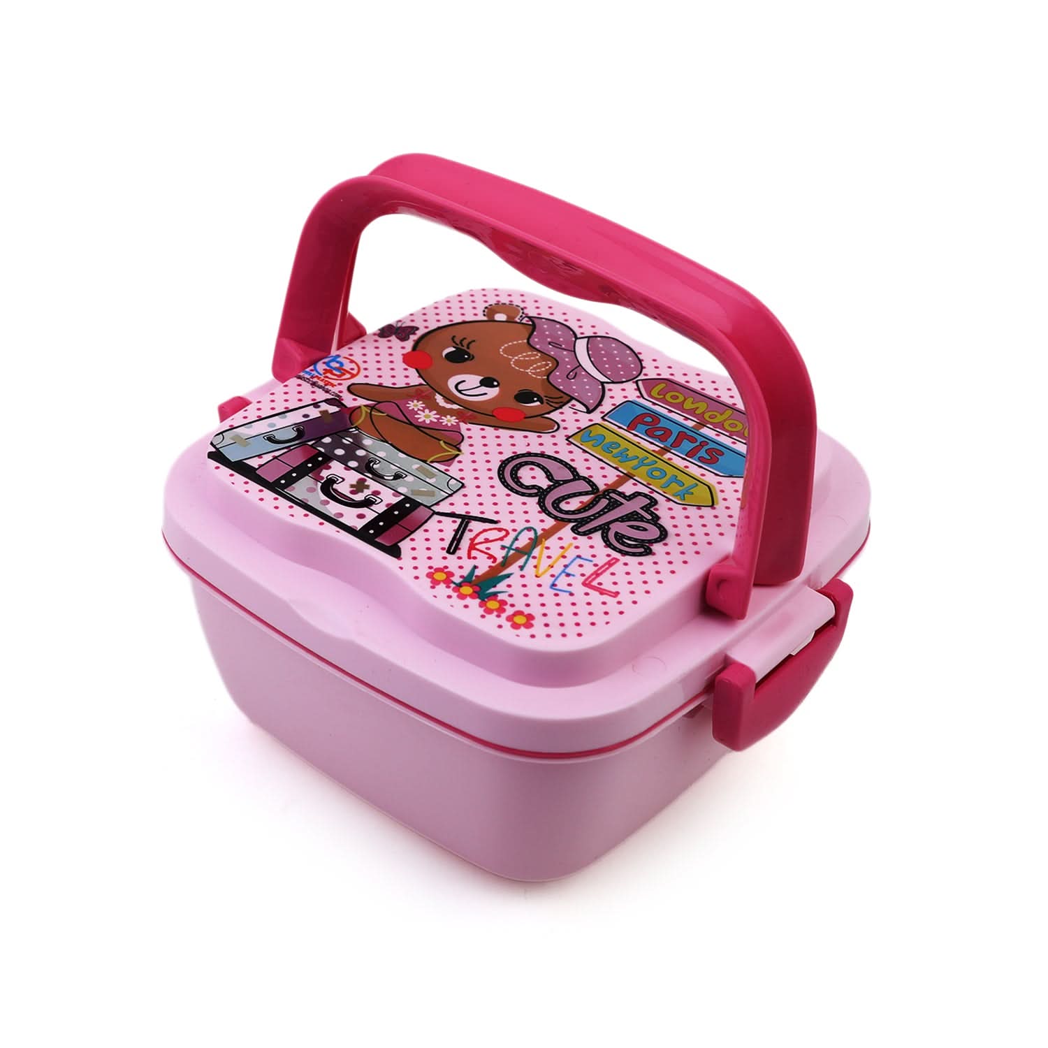 Cartoon Character Square Shape Lunch Box For Kids, Tiffin Boxes & Bottles, Chase Value, Chase Value