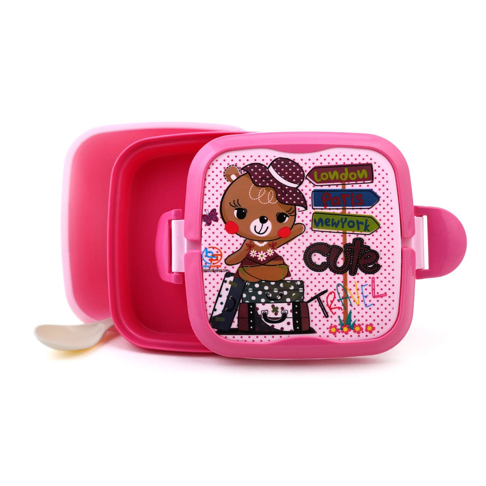 Cartoon Character Square Shape Lunch Box For Kids, Tiffin Boxes & Bottles, Chase Value, Chase Value