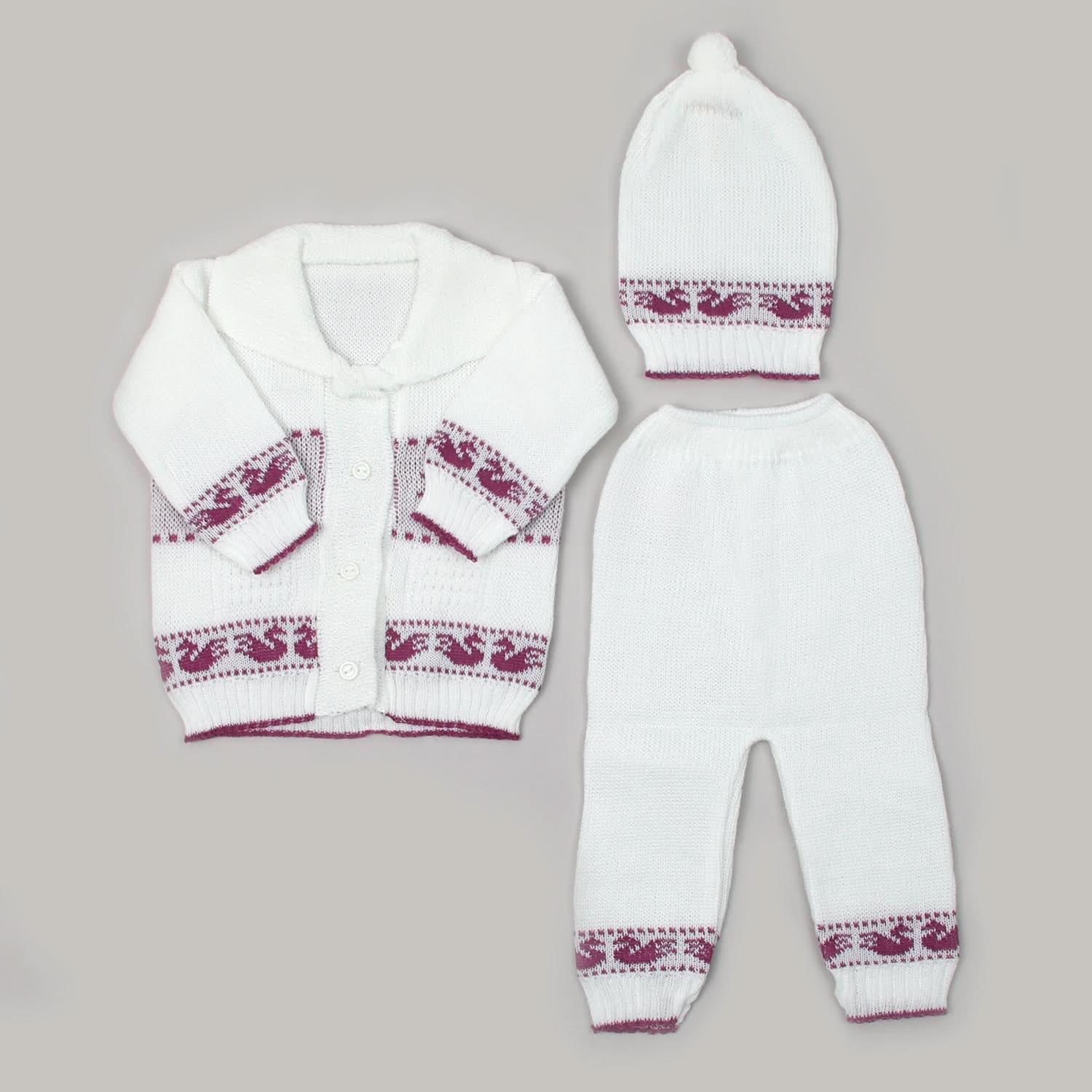 Newborn Boys Full Sleeves Suit - Purple, Newborn Boys Sets & Suits, Chase Value, Chase Value