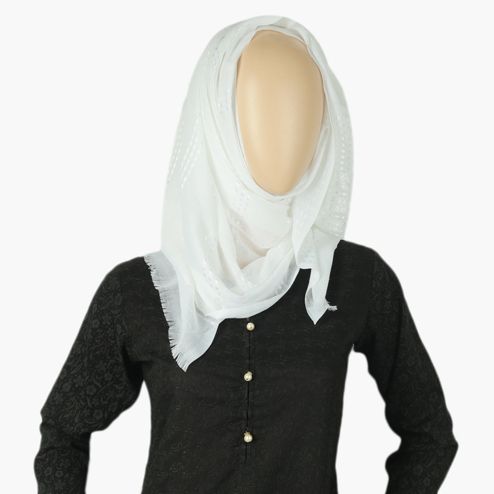 Women's Turkish Scarf - Off White, Women Shawls & Scarves, Chase Value, Chase Value