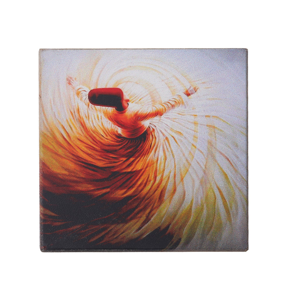 Wooden Tea Coaster Heavy White Base Pack Of 6, Thermos & Mug, Chase Value, Chase Value