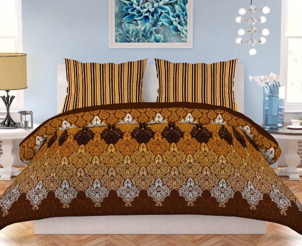 Printed King Size Percale Finish Bed Sheet 3 Pcs - Multi, Home & Lifestyle, Double Bed Sheet, Chase Value, Chase Value