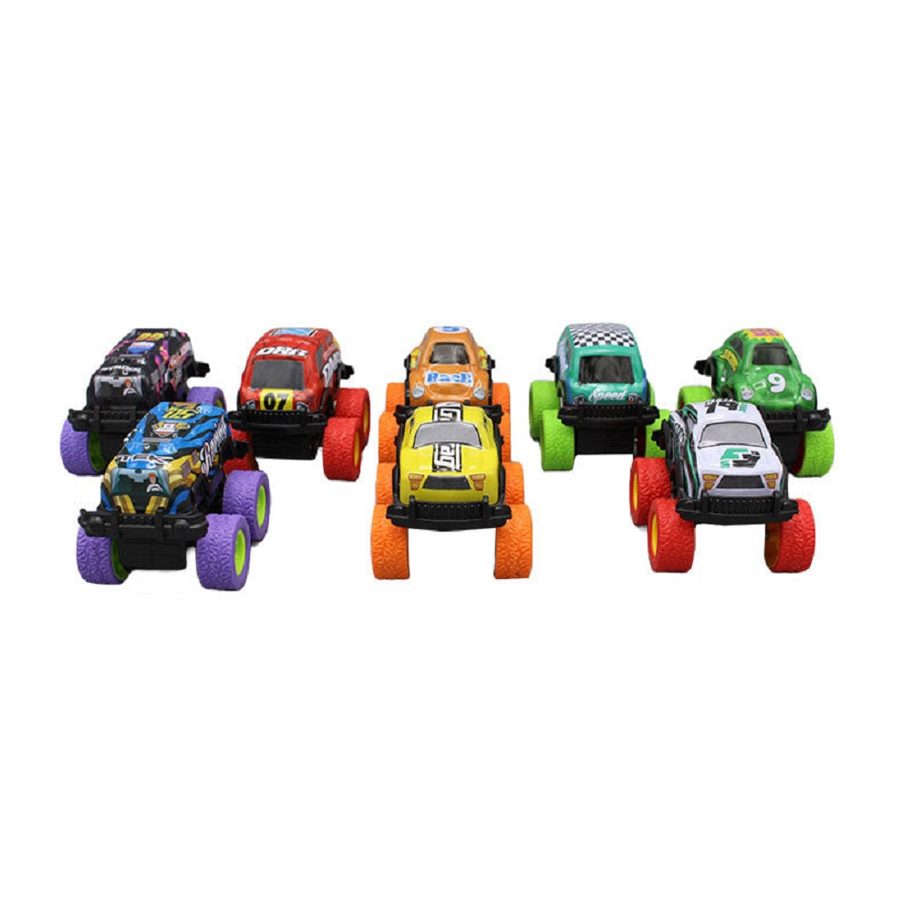 8 PCS Mini Monster Trucks Friction Powered Cars, Non-Remote Control, Chase Value, Chase Value