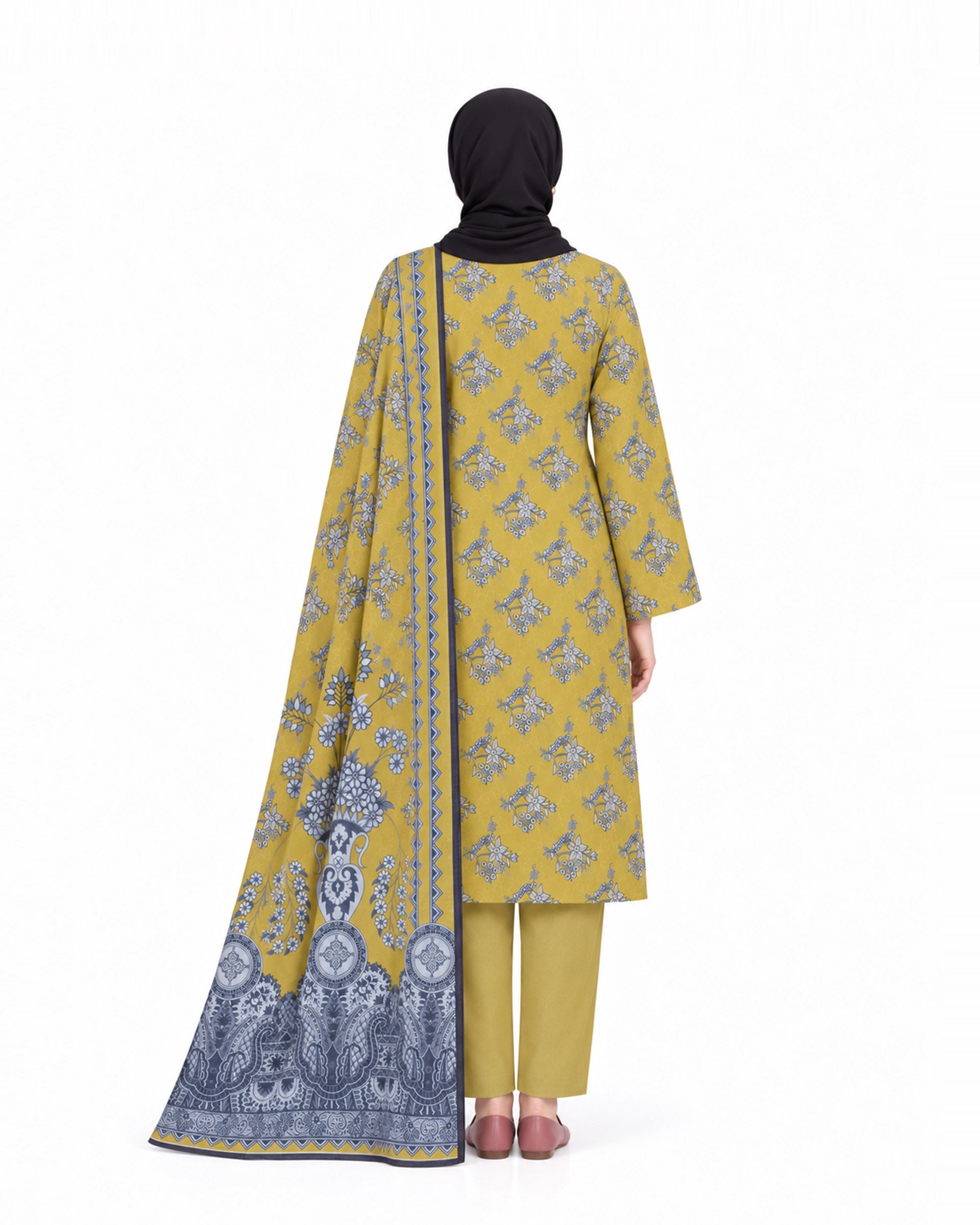 Al Jannat Dhanak Printed Suit - 3 Pc