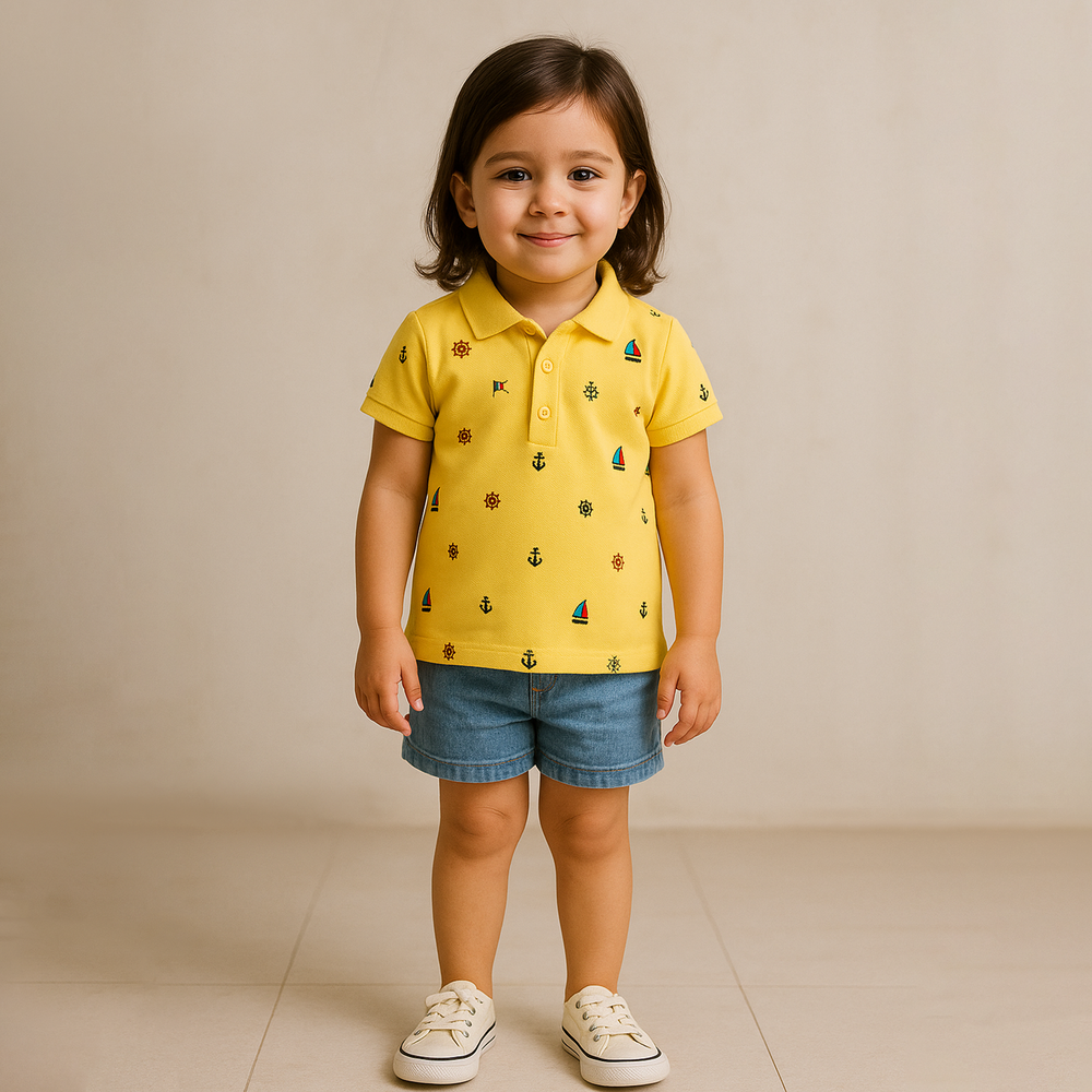 Valuable Girls Half Sleeves Polo T-Shirt, Girls T-Shirts, Chase Value, Chase Value