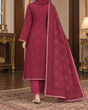 Noor Collection Aneela's Peach Dhanak Embroidered Suit - 3 Pc