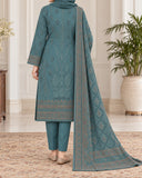 Noor Collection Aneela's Peach Dhanak Embroidered Suit - 3 Pc