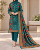 Noor Collection Aneela's Peach Dhanak Embroidered Suit - 3 Pc